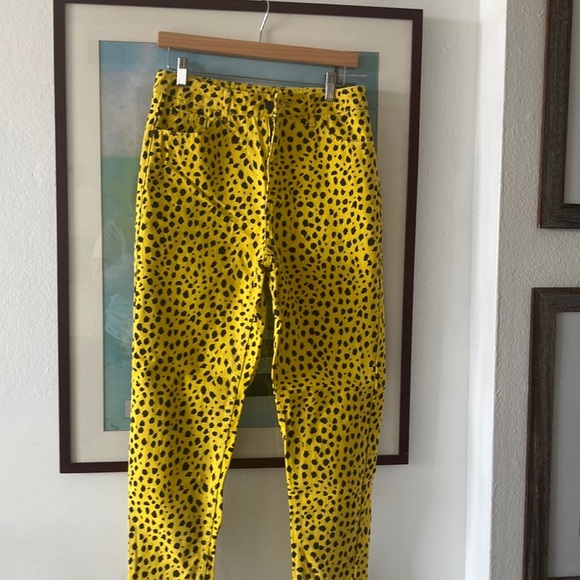 Leopard Print Yellow Pants - Picture 1 of 1